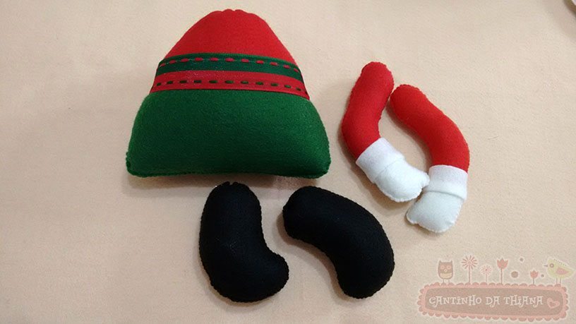 Papai Noel de Feltro Sentado