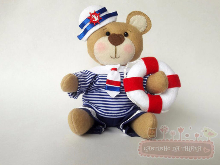 urso marinheiro em feltro