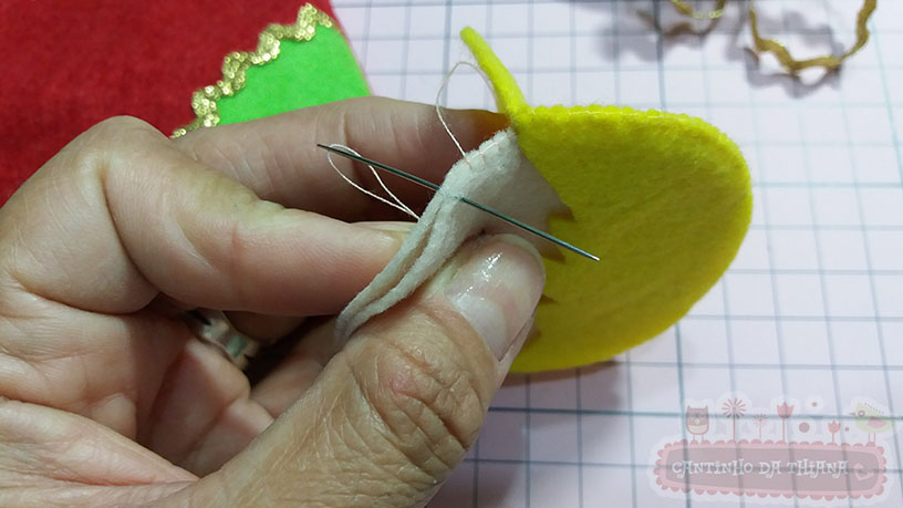 Meia Natalina de Feltro
