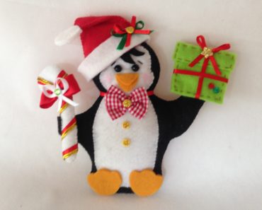 Passo a Passo: Pinguim de Natal em Feltro + Moldes